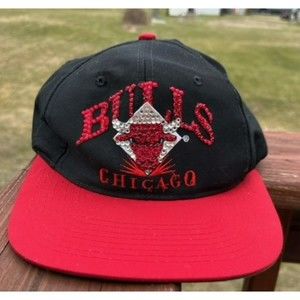 Vintage Chicago Bulls Snapback hat with Rhinestone Bling